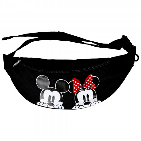 Disney Mickey and Minnie Mouse Peeking Fanny Pack